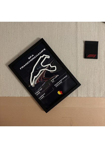 Spa Franchorchamps - Pist Bilgileri / 3D Masaüstü Tablo