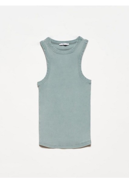 HALTER YAKA FİTİLLİ YIRTIK ATLET