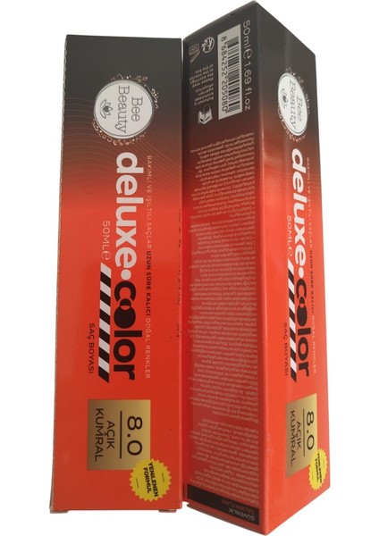 Deluxe Color 8.0 Açık Kumral 50ML Tekli Tüp Boya x 2