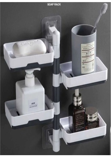 4 Katlı Pratik Katmanlı Banyo Organizer Standı Fonksiyonel Banyo Düzeni indirimleri