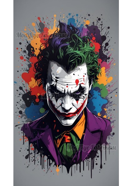 Araç Kapı Direği Kaplama Folyosu Uv Baskılı 2'li Set 22X49 cm - Joker Desenli