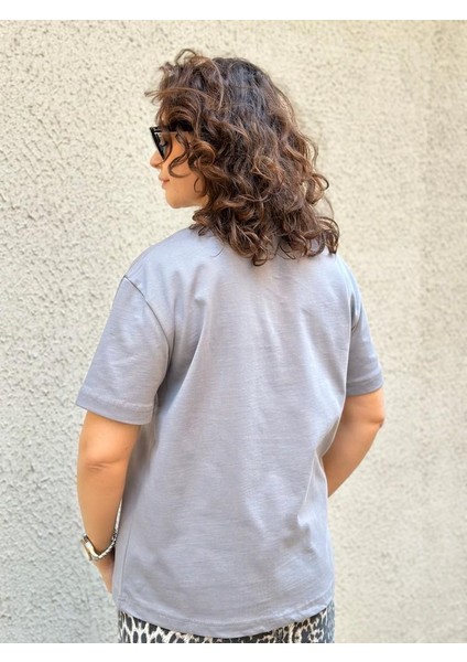 Dekoratif Dikişli Basic Tshirt