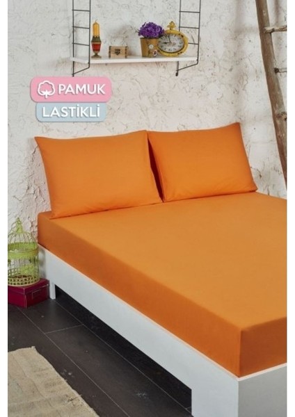 Pamuk 57 Tel Lastikli Çarşaf Takımı