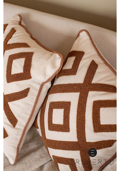 Dekoratif Tek'li Keten Kırlent Kılıfı Yastık Kılıfı 43 x 43 cm 1 Adet fiyatları