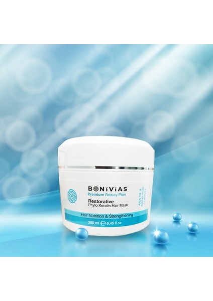 Saç Bakım Maskesi Onarıcı, Nemlendirici Keratin, Niacinamid, Allantoin, Arginine ve Bitkisel Ekstraktlar içeren