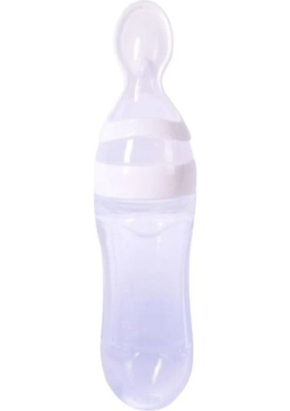 Bebek Kaşıklı Mama Biberonu, Sıkmalı Kaşık Biberon Yeni Doğan Ek Gıda Kaşık Biberon Bpa'sız (Beyaz) fiyatları
