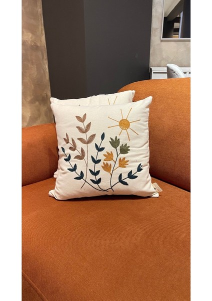 Bahar Esintisi Nakışlı Kırlent Kılıfı 1 Adet 43 x 43 cm
