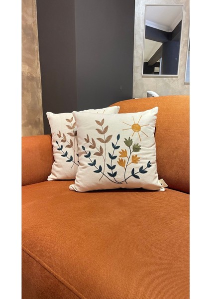 Bahar Esintisi Nakışlı Kırlent Kılıfı 1 Adet 43 x 43 cm