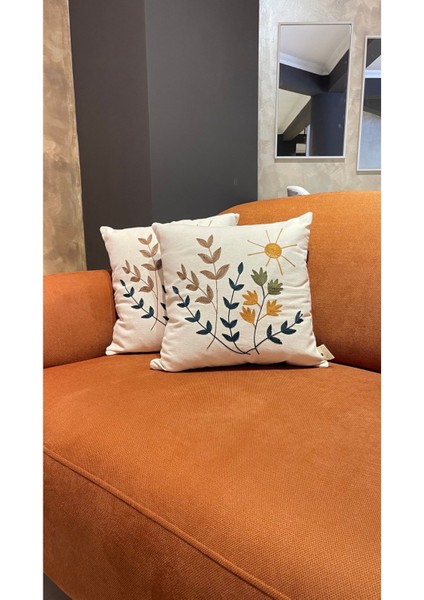 Bahar Esintisi Nakışlı Kırlent Kılıfı 1 Adet 43 x 43 cm