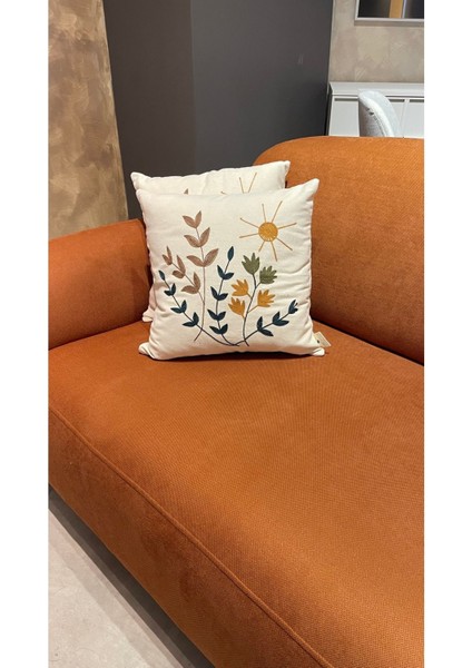 Bahar Esintisi Nakışlı Kırlent Kılıfı 1 Adet 43 x 43 cm