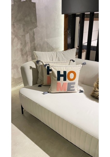Home Serisi Punch Panç Nakışlı Kırlent Kılıfı 1 Adet 43 x 43 cm