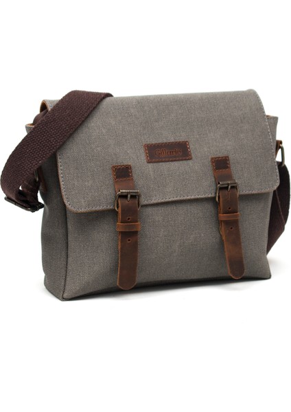 DESIGN01 Kanvas - Deri Gri Postacı Çanta fiyatları