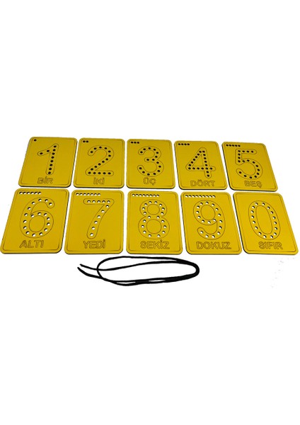 Montessori Ahşap Rakam Öğrenme Seti Ip Geçirme fiyatları