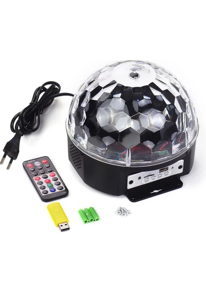 Disko Topu Bluetooth Kumandalı LED Kristal (4881)