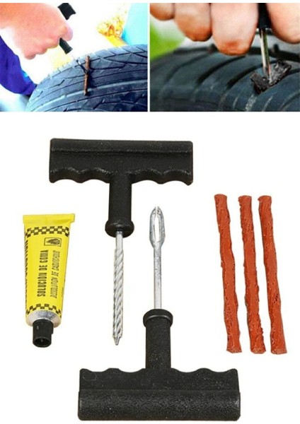 Lastik Tamir Kiti Fitil Atma Seti+ Lastik Tamir Kiti Kauçuk Vida Seti