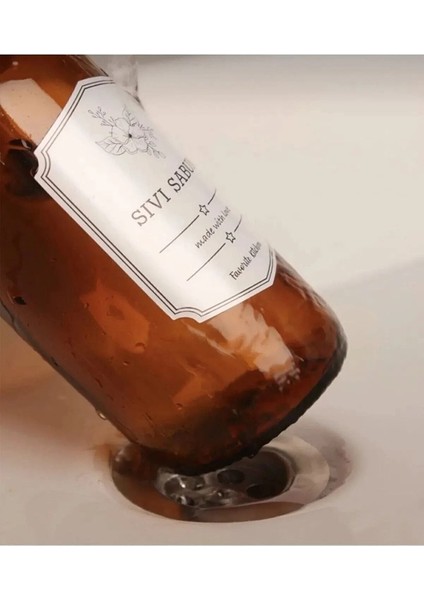 300ML Amber Kahverengi Cam Şişe Sıvı Sabunluk Bulaşık Deterjanlık Mutfak Düzenleyici