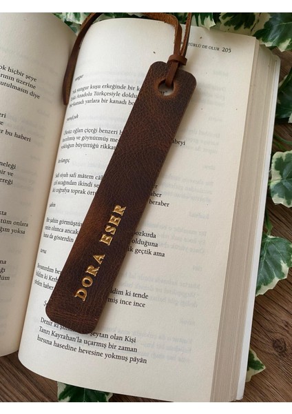 (Isim Yazıyoruz) Hakiki Deri 3^lü Kitap Ayracı Seti fiyatları