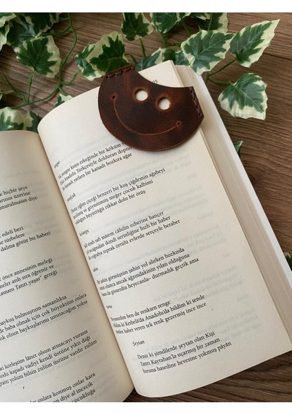 (Isim Yazıyoruz) Hakiki Deri 3^lü Kitap Ayracı Seti modelleri