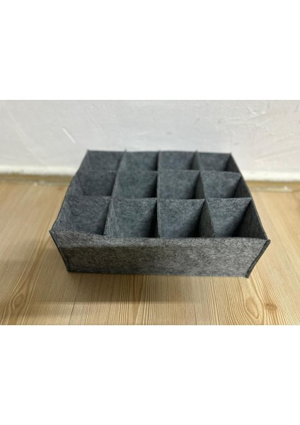 Tekno Trust Dolap İçi Düzenleyici Organizer Ayarlanabilir 3 x 4 Dolap Duzenleyıcı 3 x 4 Gri
