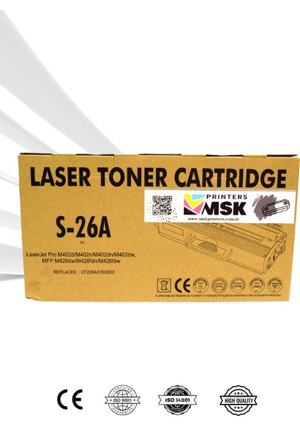 Hp Laserjet Pro M402N Uyumlu Siyah Toner modelleri