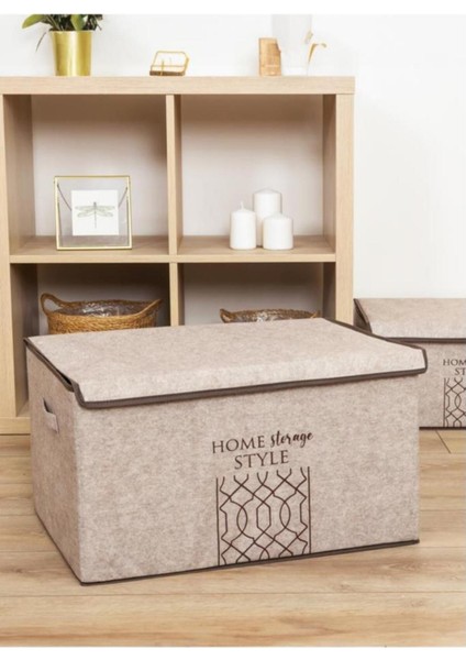 Tekno Trust Keçe Kapaklı Mega Plus Hurç Kutu Çok Amaçlı Düzenleyici Organizer Sandık Mega Boy 57 x 41 x 31 cm fiyatları