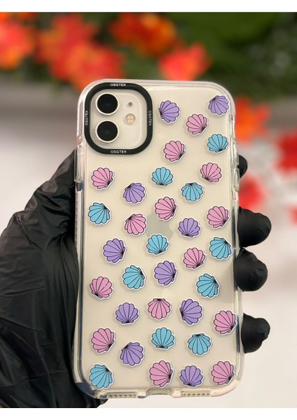 Iphone 11 Uyumlu Deniz Kabuğu Desenli Silikon Telefon Kılıfı