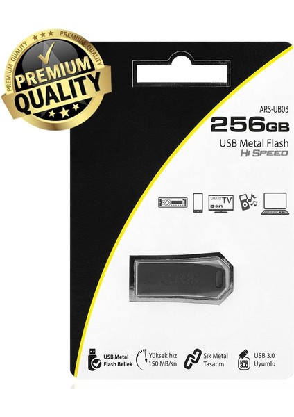 USB 3.0 Flash Bellek Data Transfer Metal Kasa Garantili 256GB fiyatları