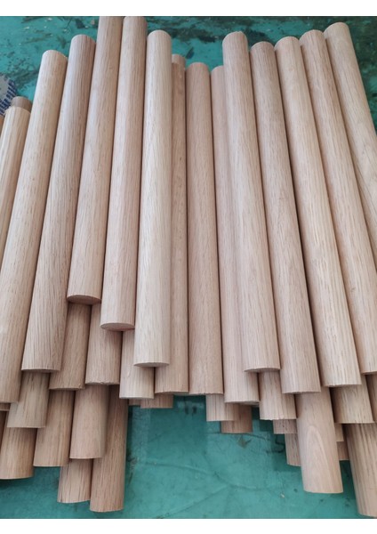 Ahşap Balsa Çıta Kavela Fırınlanmış Meşe Silindir 25 cm 20 mm 15 Adet