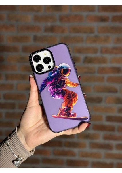 Iphone 14 Pro Max Uyumlu Snowboard Kaliteli Baskılı Telefon Kılıfı