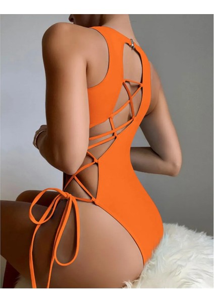 Ip Detaylı Tek Parça Kadın Mayo