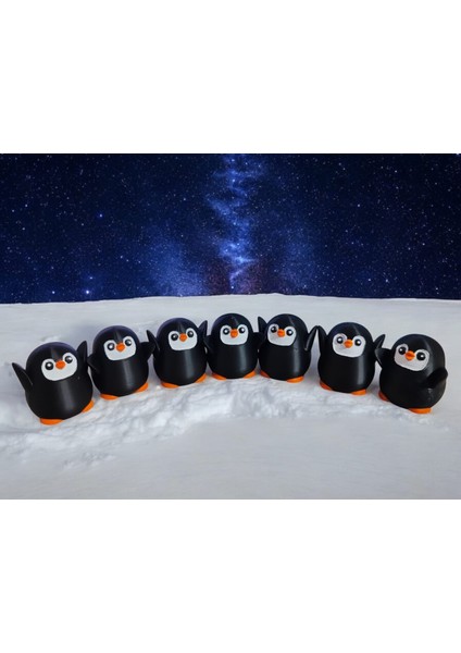 Şirin Penguen Sürüsü Dekor Figür Oyuncak