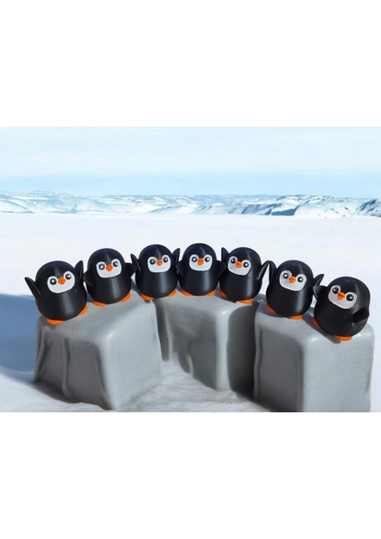 Şirin Penguen Sürüsü Dekor Figür Oyuncak