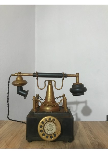 Dekoratif Nostaljik Görünümlü Metal Telefon Sabit Ahizeli Kumbara