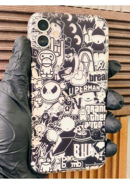 Iphone 11 Uyumlu Silikon Baskılı Telefon Kılıfı