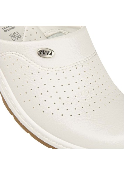 Sabo Çok Amaçlı Kaymaz Taban Kadın Terlik Beyaz fırsatları