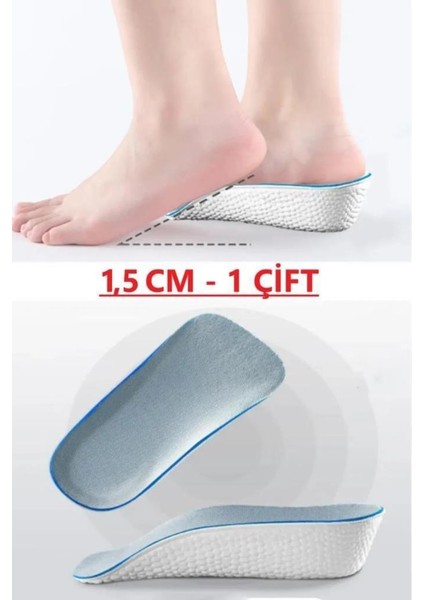 1.5 cm Kadın Gizli Topuk Yükseltici Boy Uzatıcı Ortopedik Tabanlık Köpük Ayakkabı Tabanlığı
