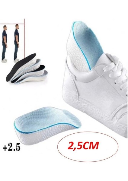 2.5 cm Erkek Gizli Topuk Yükseltici Boy Uzatıcı Ortopedik Tabanlık Köpük Ayakkabı Tabanlığı