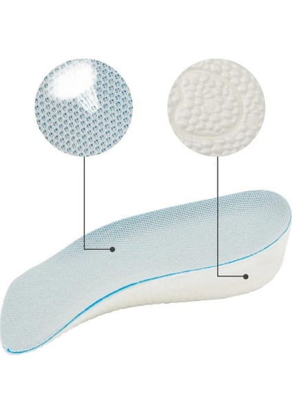 2.5 cm Erkek Gizli Topuk Yükseltici Boy Uzatıcı Ortopedik Tabanlık Köpük Ayakkabı Tabanlığı