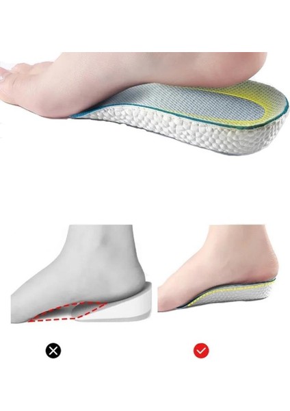 3.5 cm Kadın Gizli Topuk Yükseltici Boy Uzatıcı Ortopedik Tabanlık Köpük Ayakkabı Tabanlığı