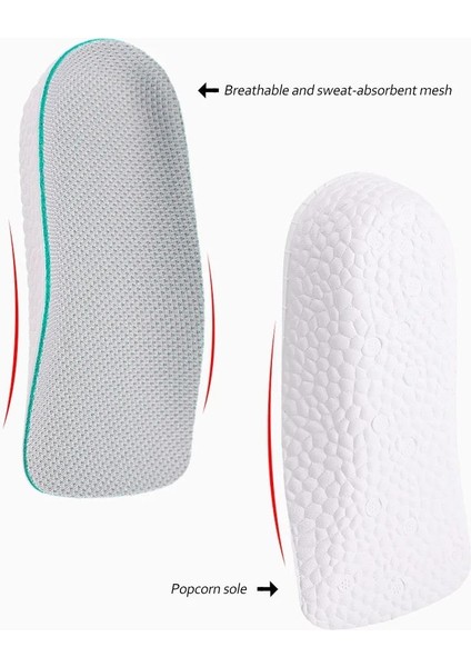 3.5 cm Erkek Gizli Topuk Yükseltici Boy Uzatıcı Ortopedik Tabanlık Köpük Ayakkabı Tabanlığı