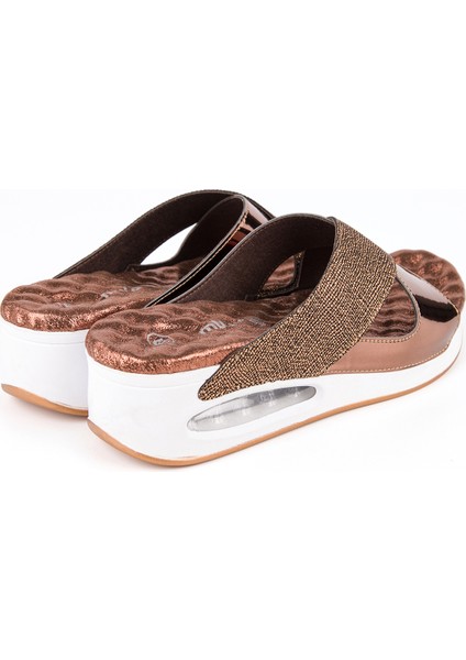 Fly Anatomik Air Max Tabanlı Kadın Terlik Bronz