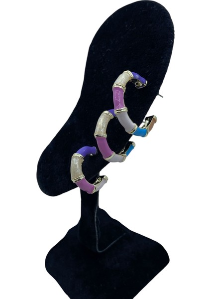 Renkli 3'lü Sallantılı Küpe fiyatları