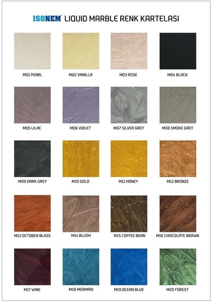Isonem Liquid Marble Tezgah ve Zemin Kaplaması 2.5 kg Set Forest fiyatları