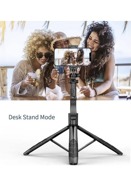 Leasertech Çok Amaçlı Tripod Selfie Kumandalı 153 cm Anroid Ios Go Pro Uyumlu