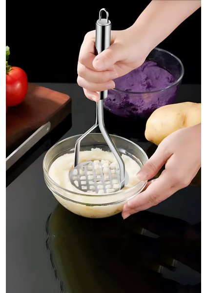 Patates Ezici 304 Paslanmaz Çelik Havuç Muz Avokado Ezici 721297