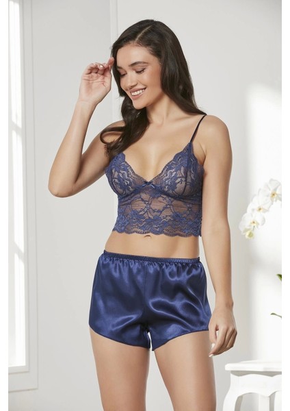 Pierre Cardin 7005 Sabahlıklı Şort Gecelik Takım
