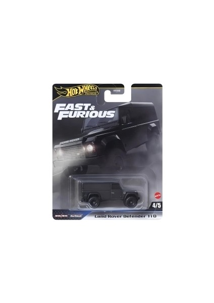 Hot Wheels 2024 Premium Fast & Furious Land Rover Defender 110 Black 4/5