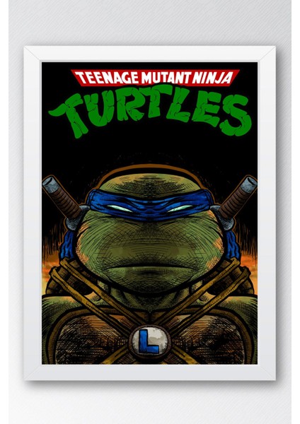 Ninja Kaplumbağalar Leonardo Çerçeveli Tablo - Teenage Mutant Ninja Turtles Film Posteri Tablo