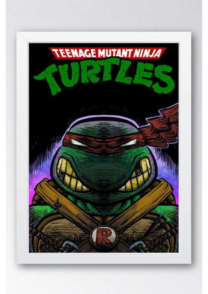 Ninja Kaplumbağalar Raphael Çerçeveli Tablo - Teenage Mutant Ninja Turtles Film Posteri Tablo