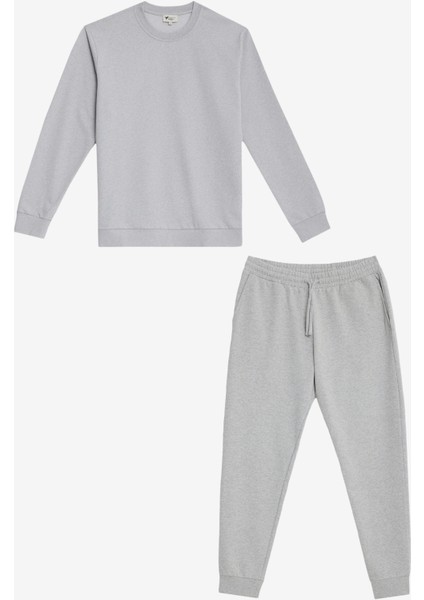 2 Iplik Pamuklu Standart Fit Normal Kesim Eşofman Takımı Paketi